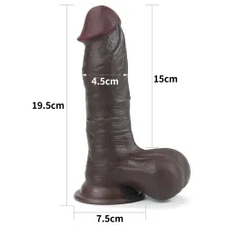 LoveToy SlidingSkin Gode Sliding Skin 15 x 4.8 cm Marron
